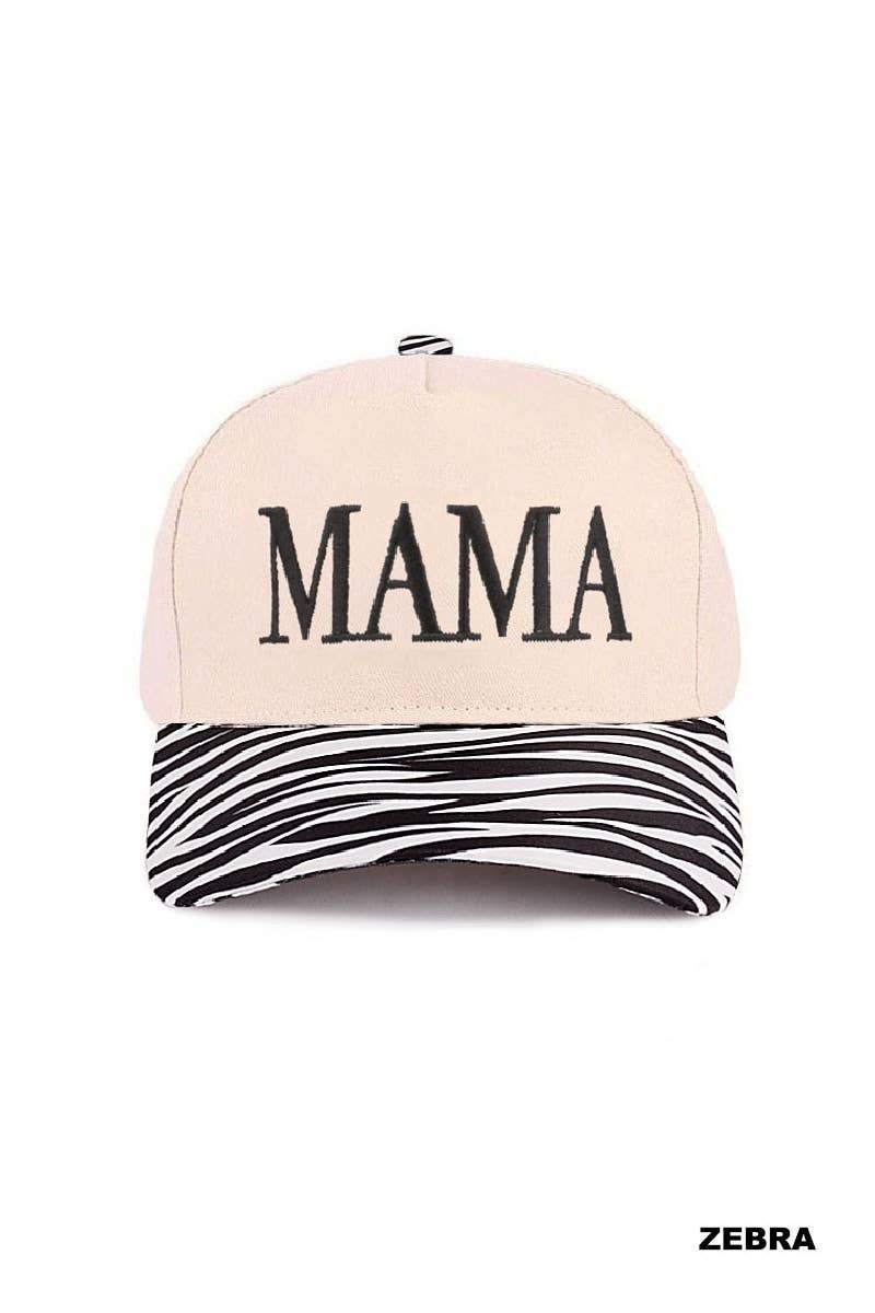 Mama Two Tone Canvas Cotton Cap