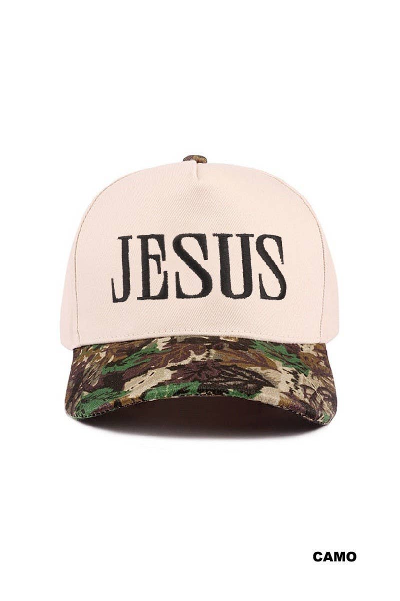 Jesus Two Tone Canvas Cotton Cap