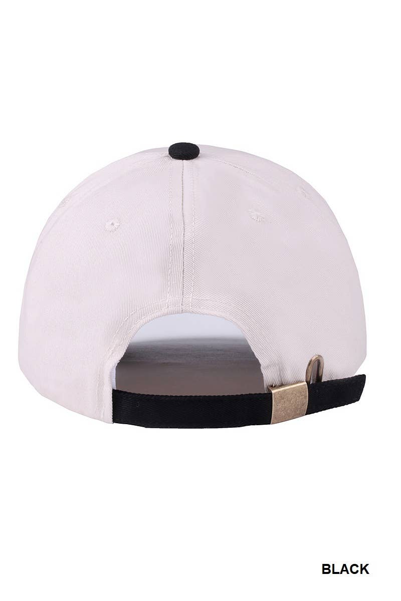 On My Worst Behavior Two Tone Canvas Cotton Cap