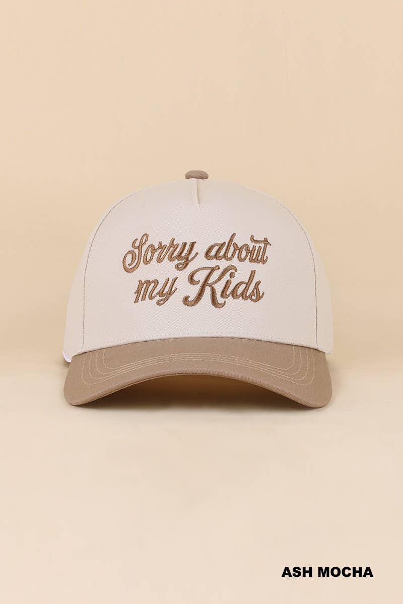 Sorry About My Kids Two Tone Snapback Hat
