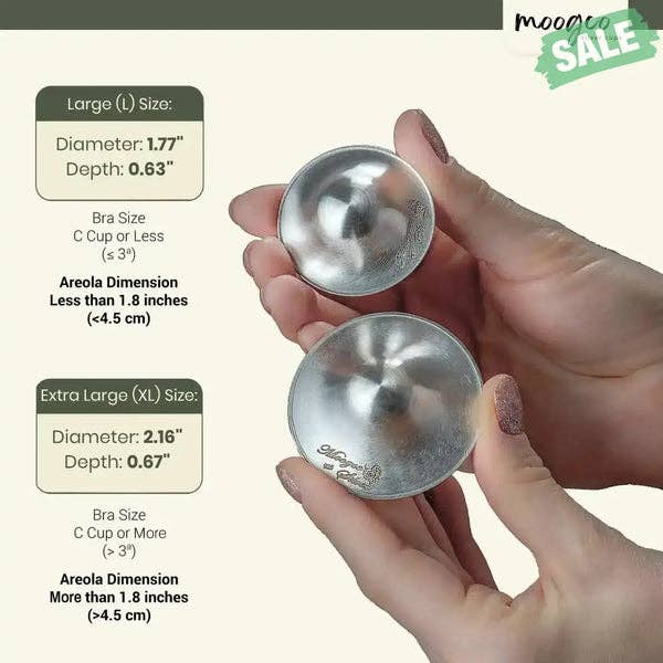 MOOGCO Silver Nursing Cups 925k Silver - Trilaminate
