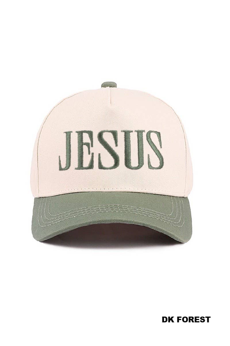 Jesus Two Tone Canvas Cotton Cap