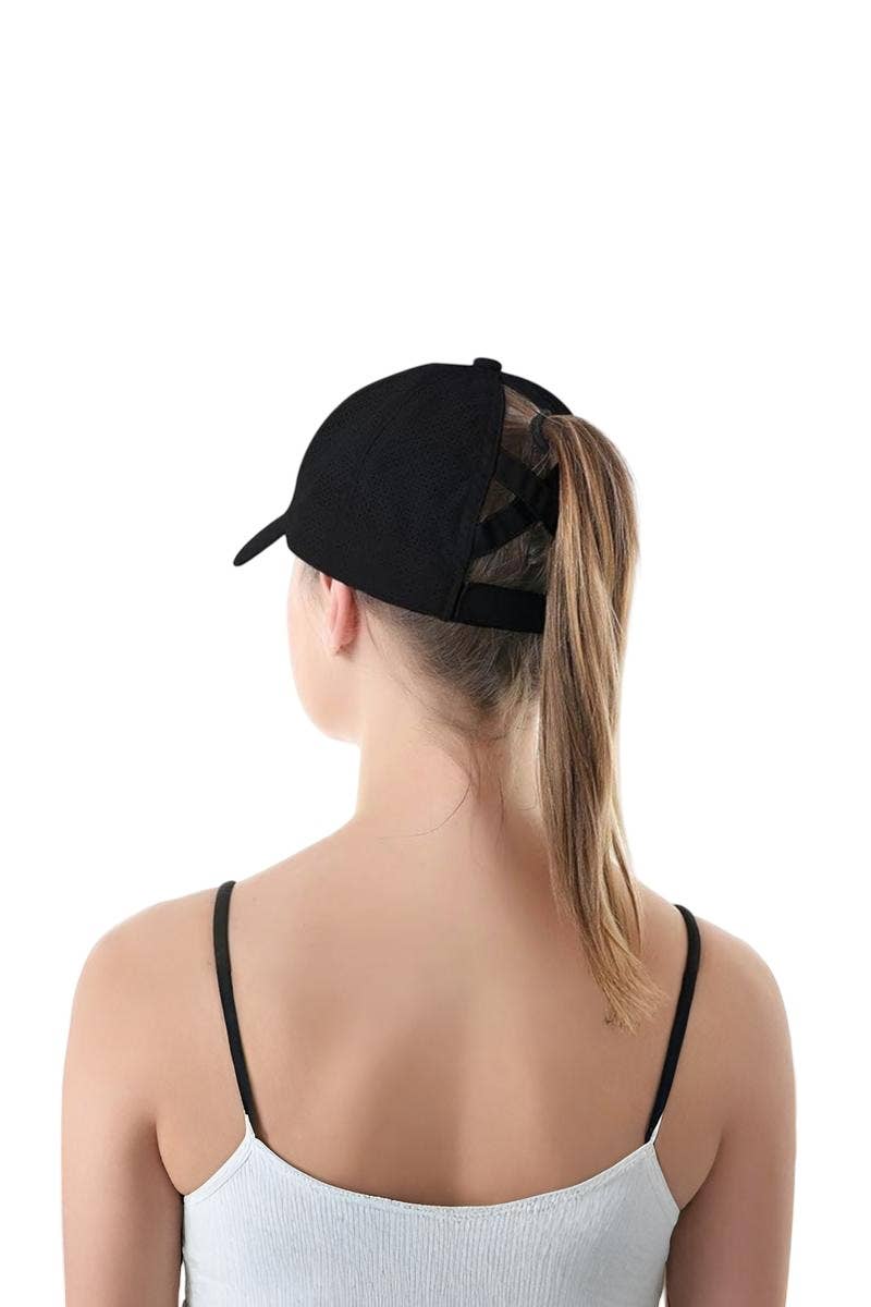 Criss Cross Ponytail Dry-fit Cap