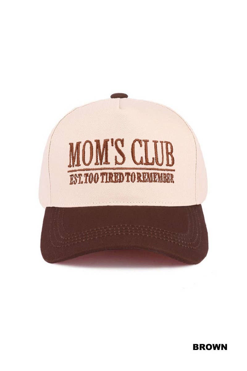 Mom's Club Two Tone Canvas Cotton Cap