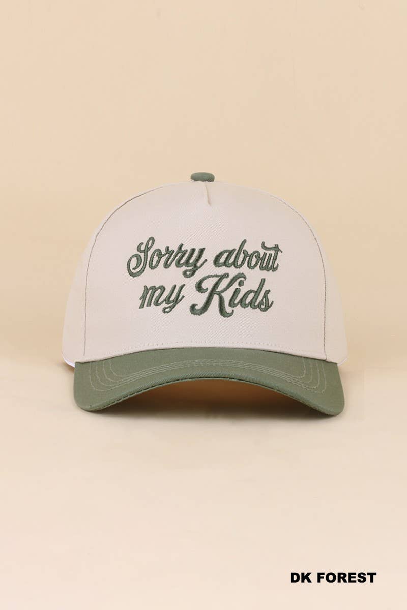 Sorry About My Kids Two Tone Snapback Hat