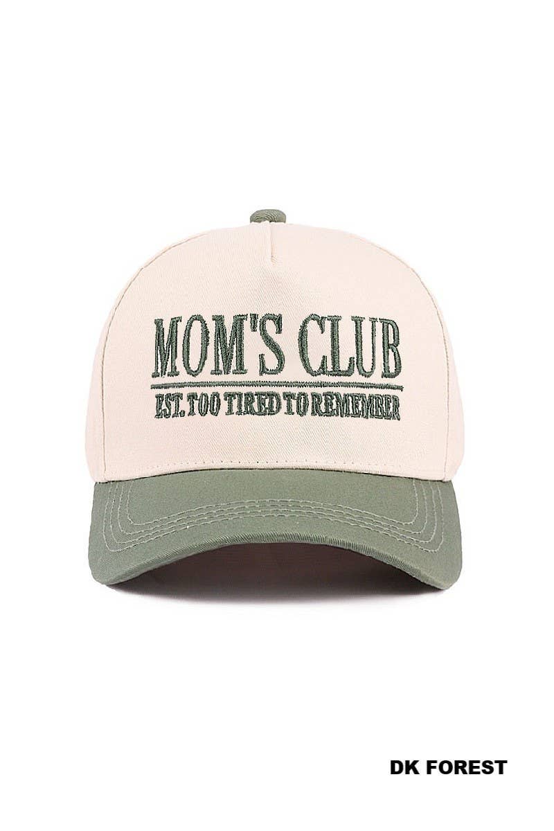 Mom's Club Two Tone Canvas Cotton Cap
