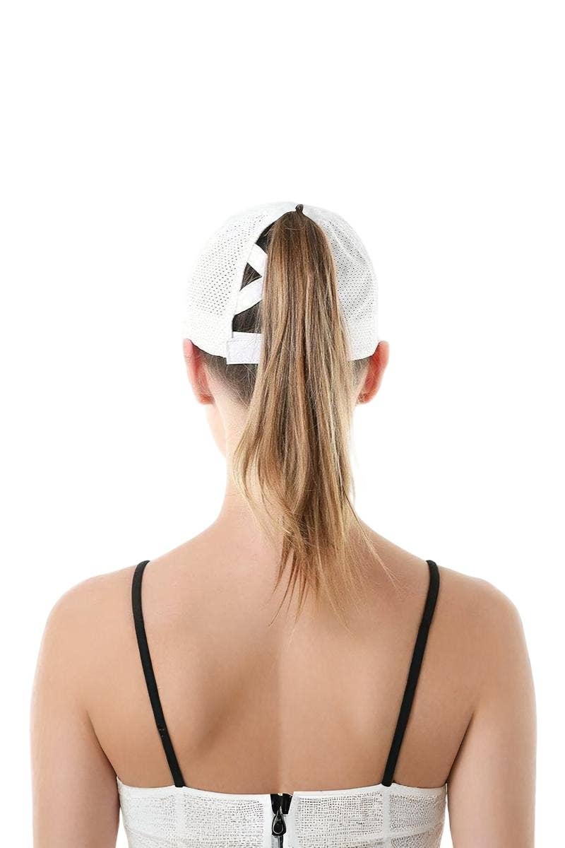 Criss Cross Ponytail Dry-fit Cap