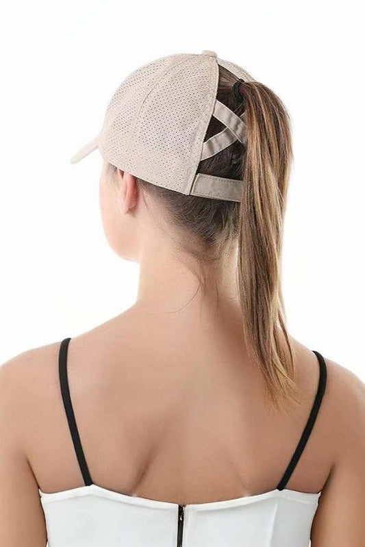 Criss Cross Ponytail Dry-fit Cap