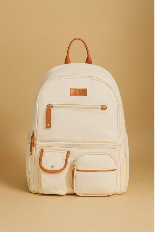 Lila Pumping & Nursing Diaper Bag in Cream