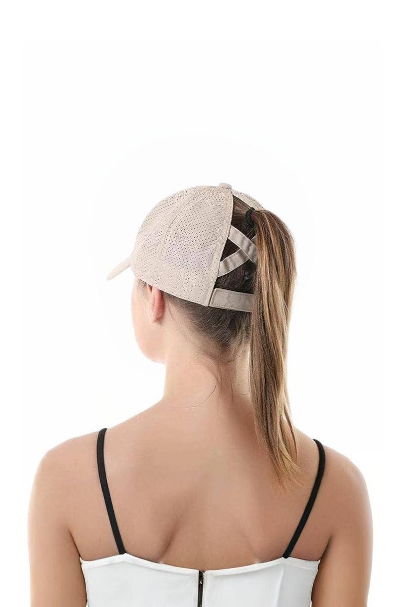 Criss Cross Ponytail Dry-fit Cap