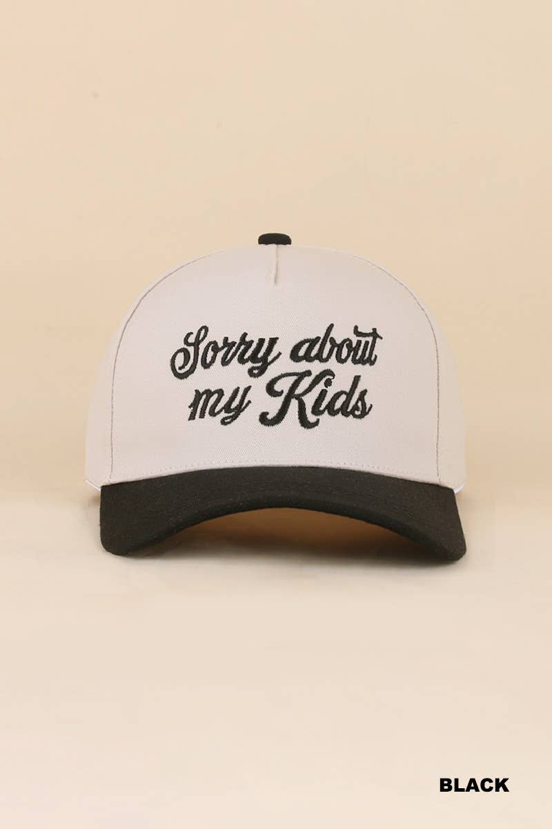 Sorry About My Kids Two Tone Snapback Hat