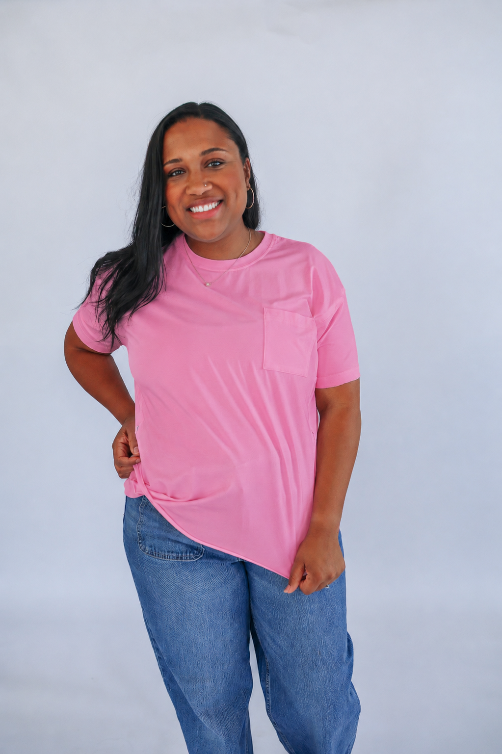 Relaxed Fit Zip Breastfeeding Tee