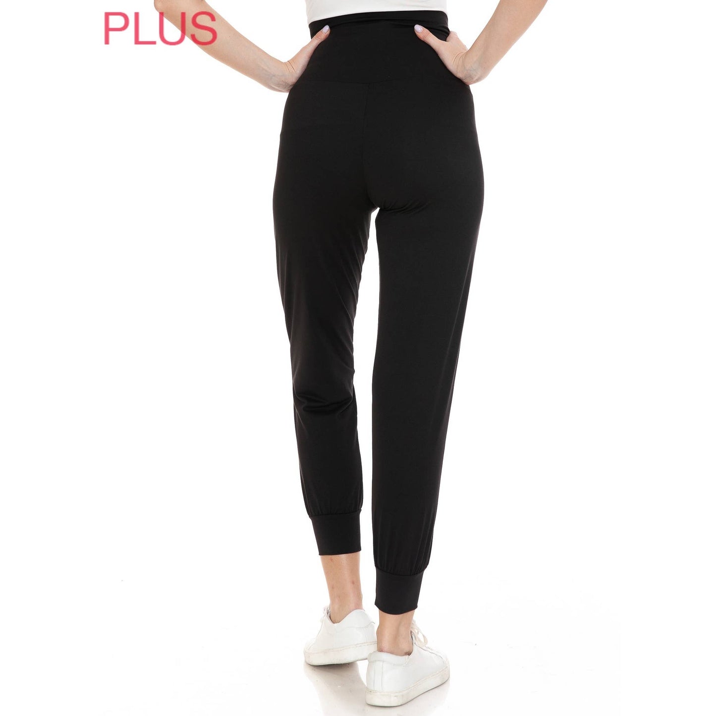 Plus Size Buttery Soft Maternity Comfort Print Joggers