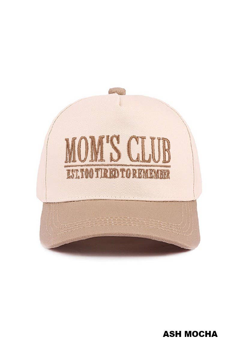 Mom's Club Two Tone Canvas Cotton Cap