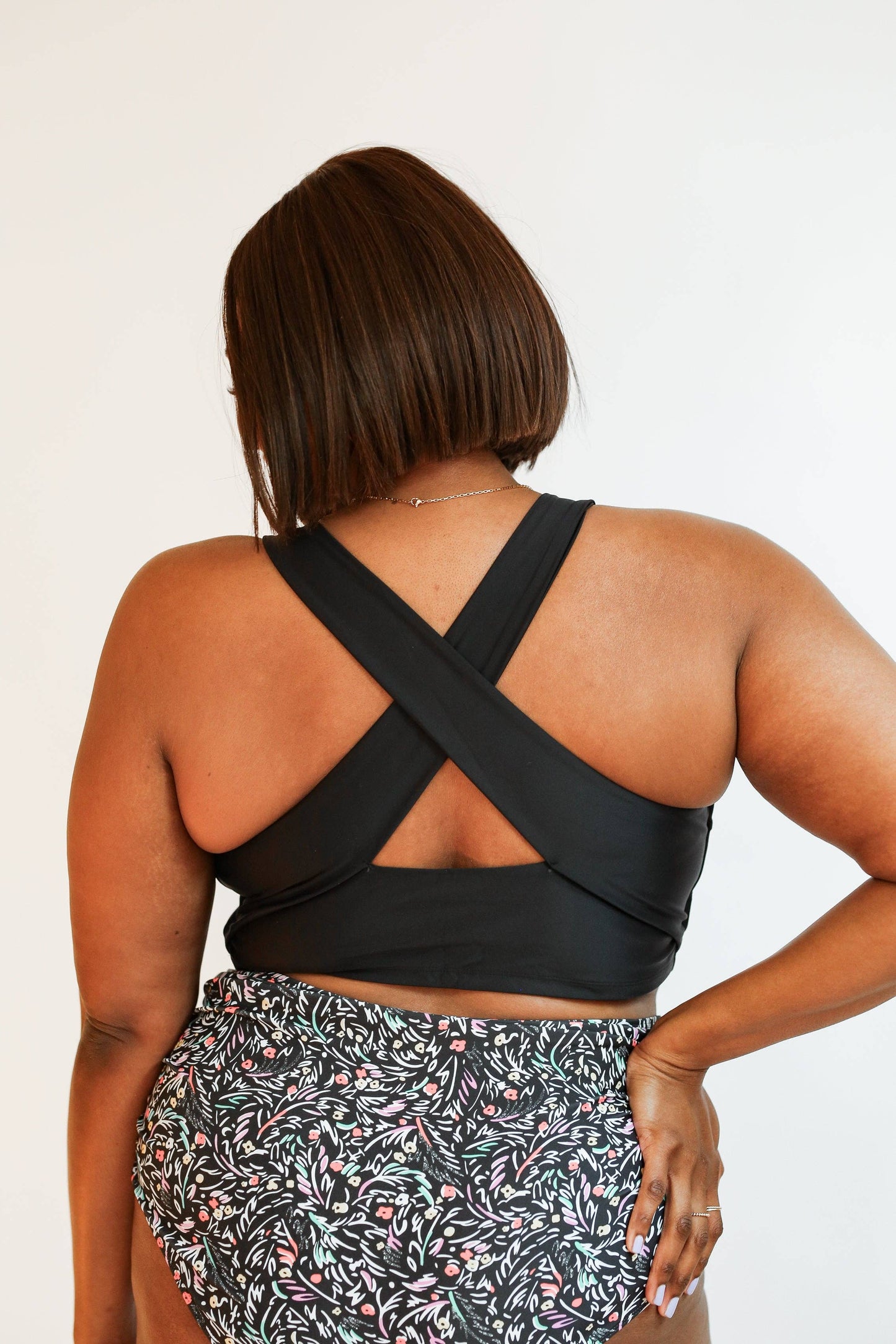 Crop Zip Up Breastfeeding Swimsuit Top