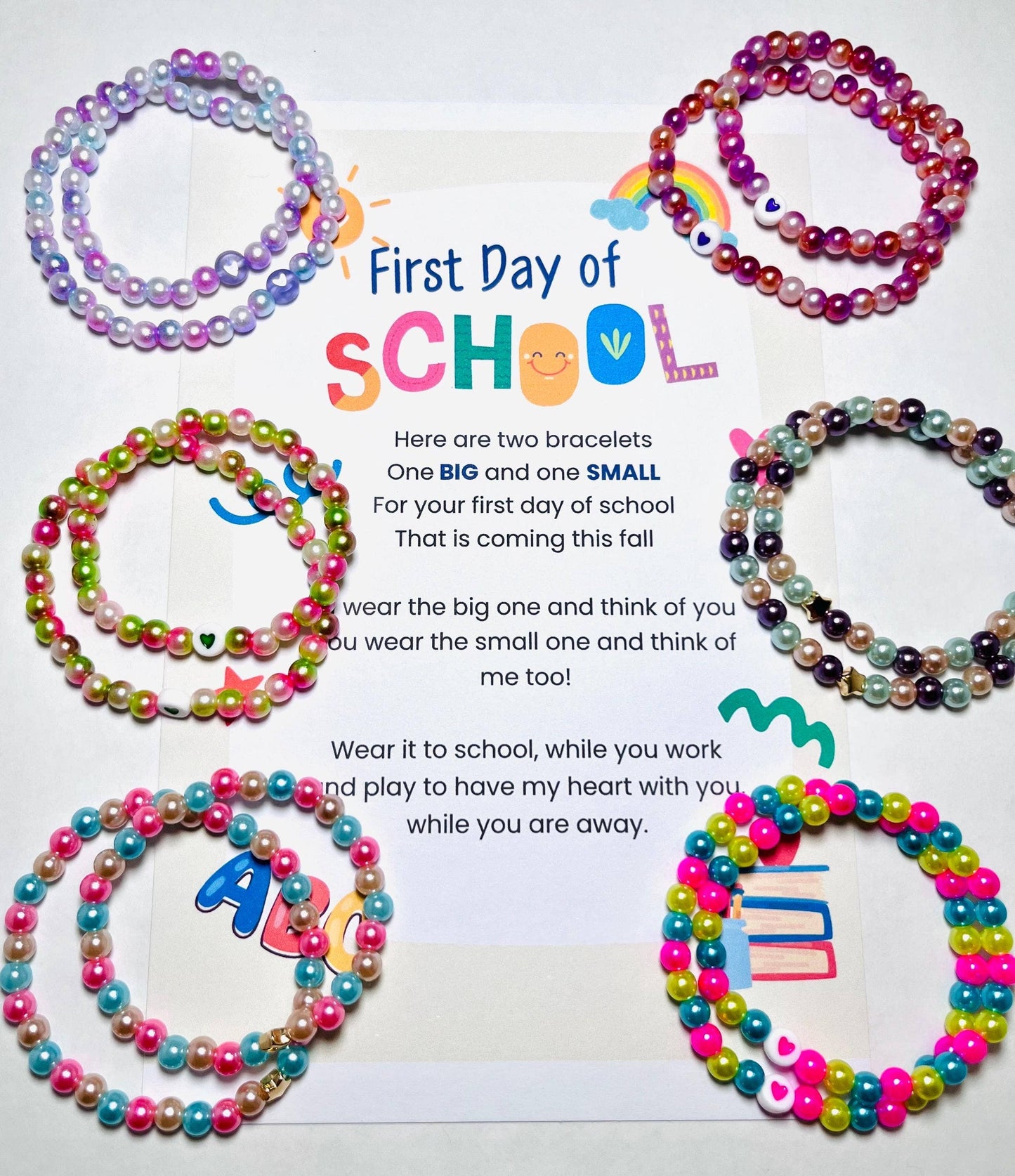 Mama & Mini First Day of School Bracelet Set