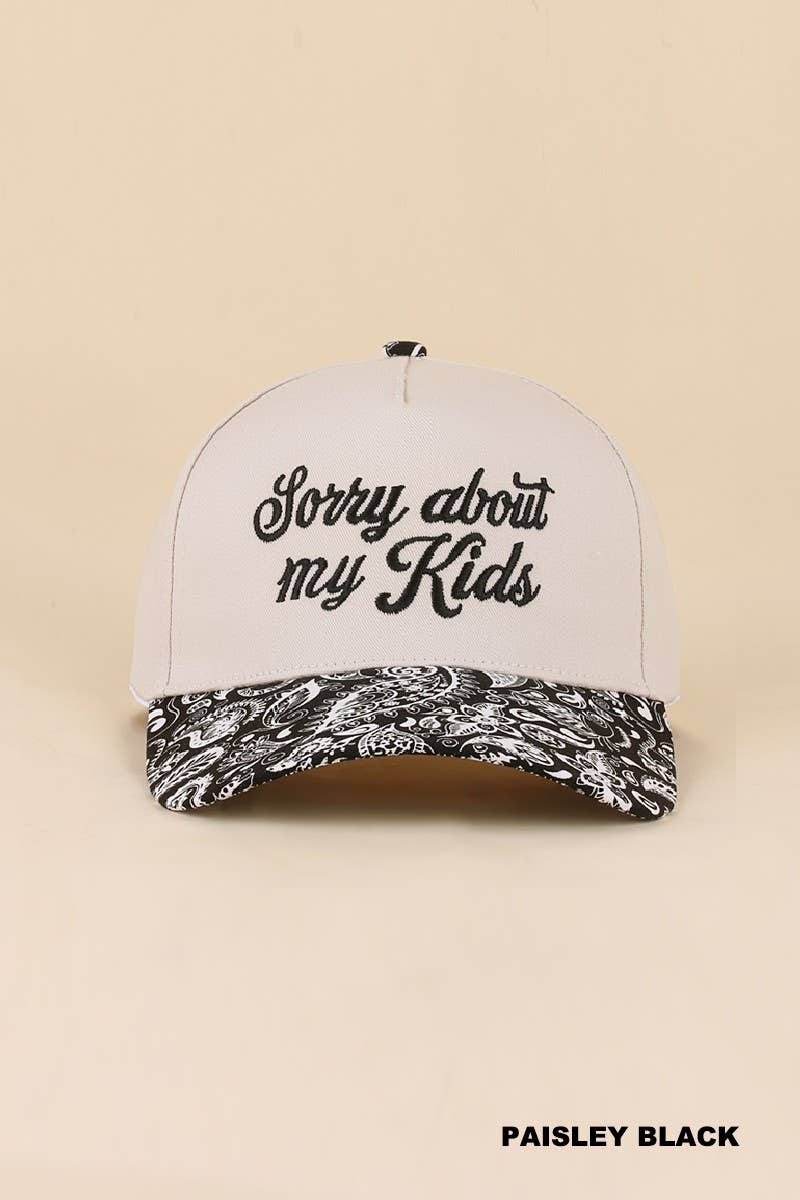 Sorry About My Kids Two Tone Snapback Hat