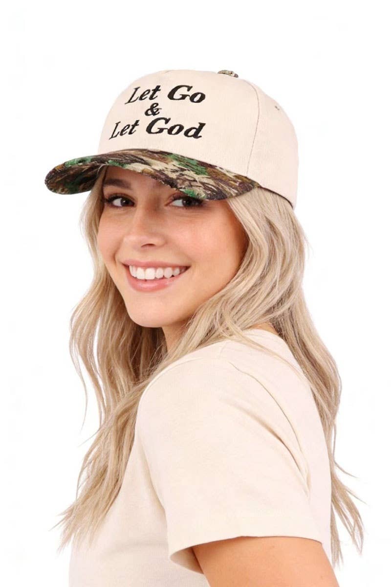 Let Go & Let God Two Tone Cotton Hat