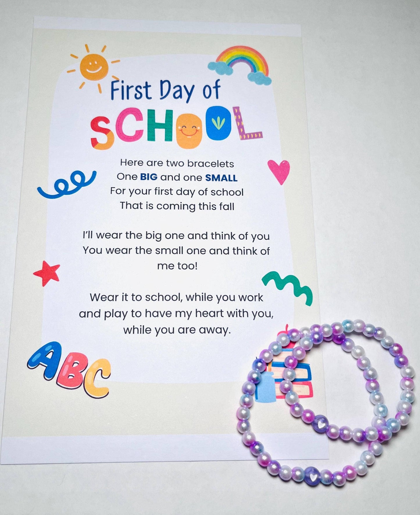 Mama & Mini First Day of School Bracelet Set
