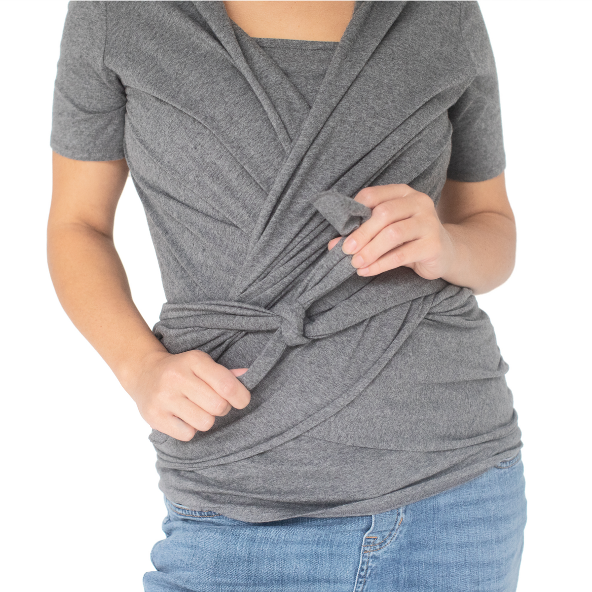 Organic Cotton Skin to Skin Wrap Top Postpartum