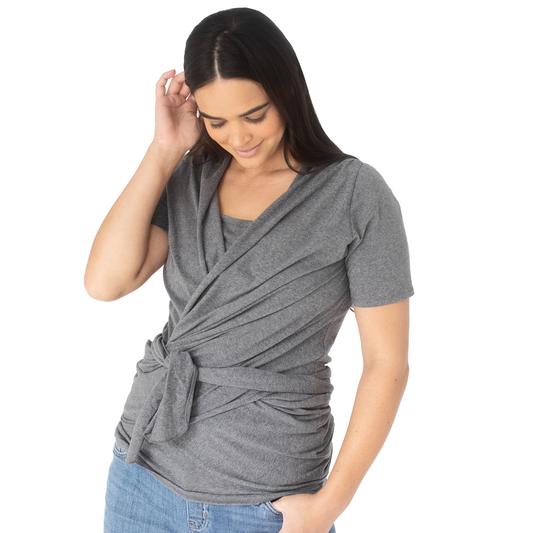 Organic Cotton Skin to Skin Wrap Top Postpartum