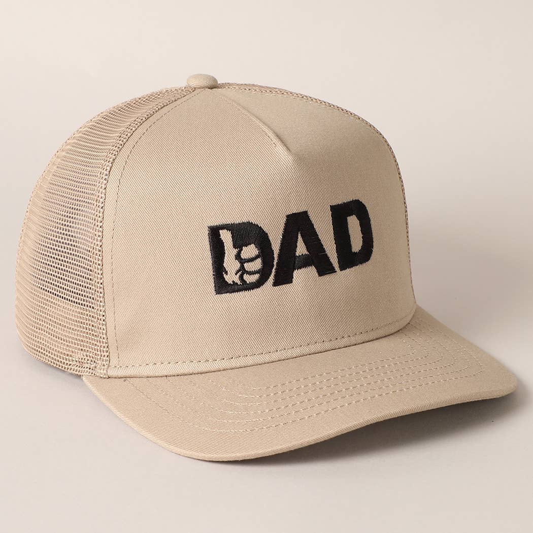 Thumbs Up Dad Father's Day Gift Mesh Back Embroidered Cap