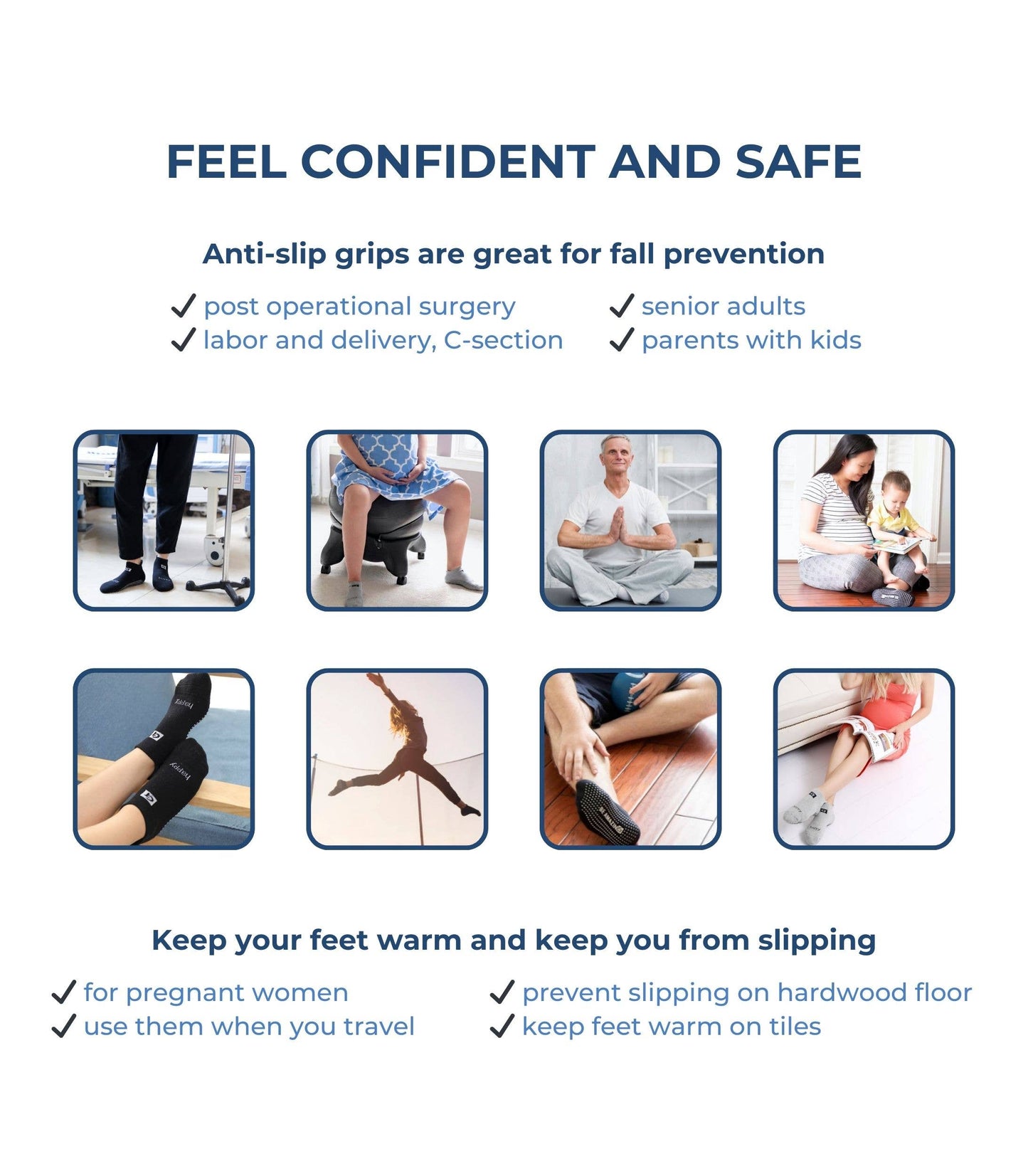 Non-Slip Women's Hospital Socks
