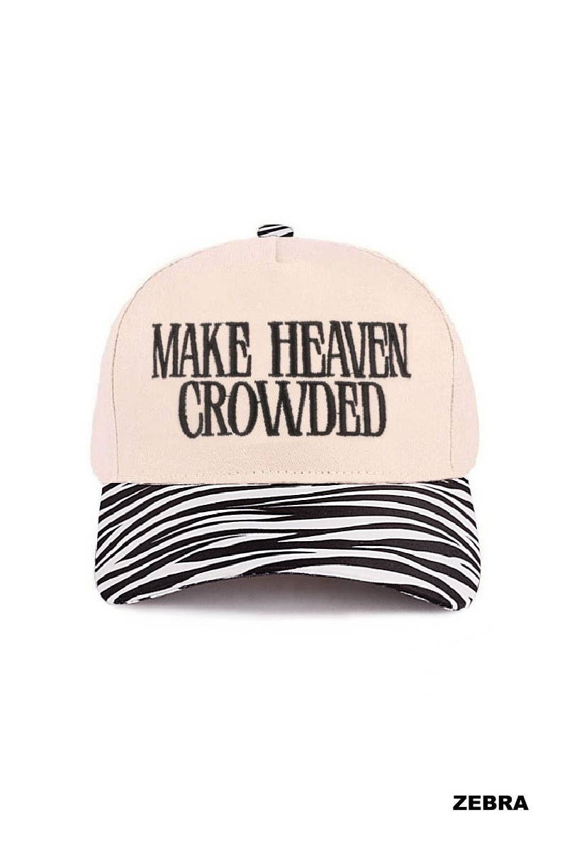Make Heaven Crowded Two-tone Canvas Cotton Cap