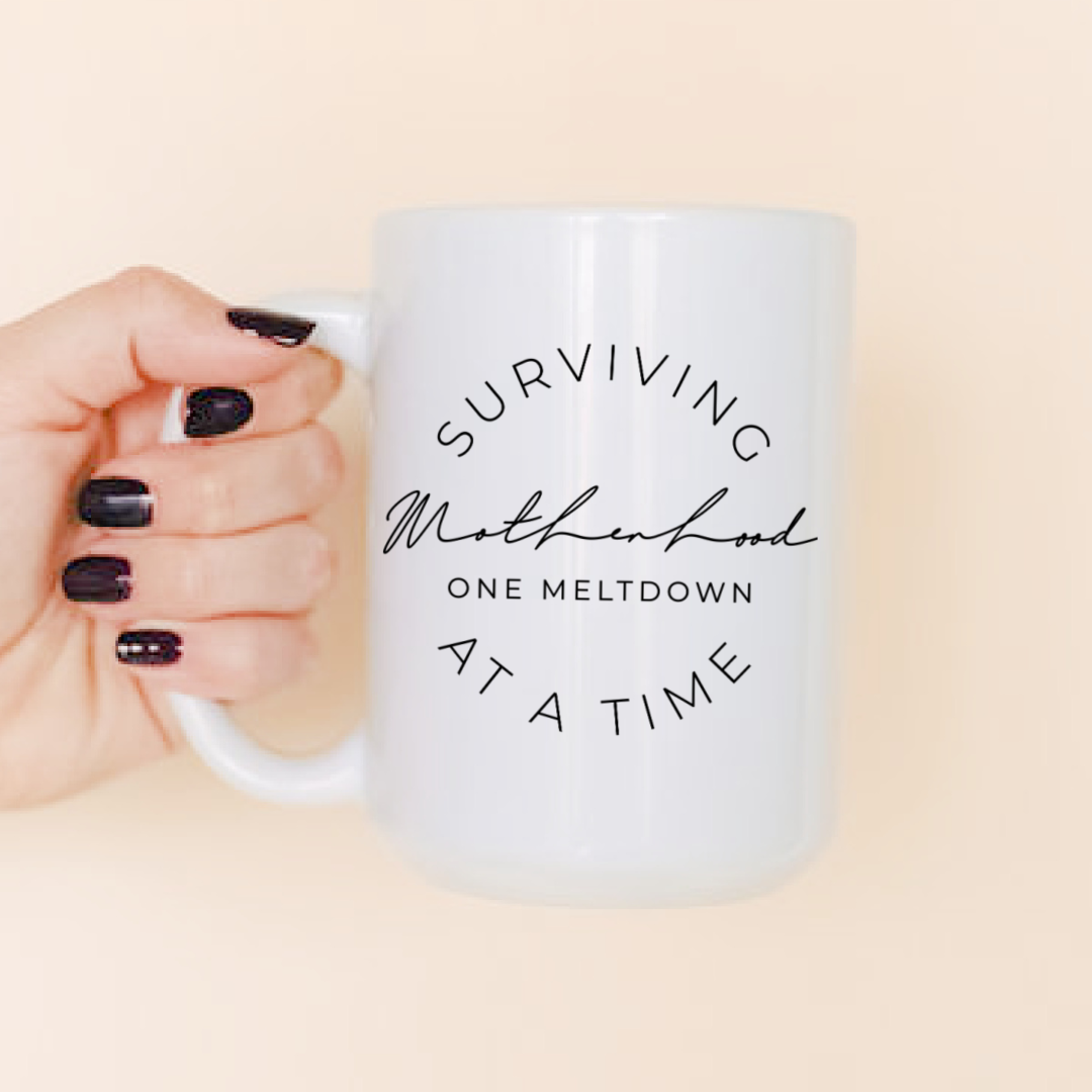 Surviving motherhood mug, Mom gift, Mother's day, coffee mug