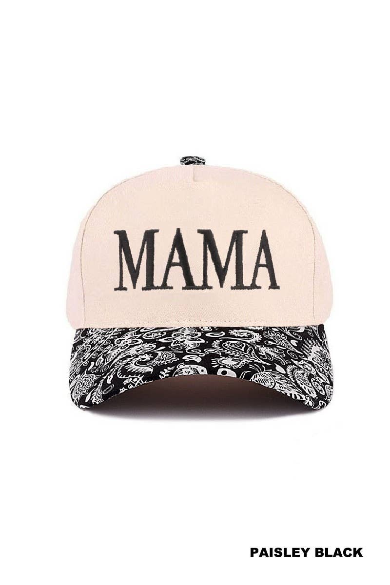 Mama Two Tone Canvas Cotton Cap