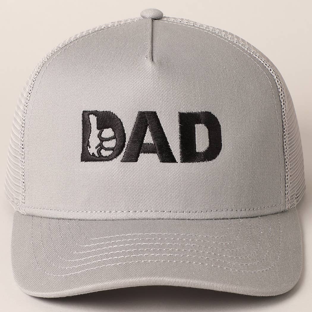 Thumbs Up Dad Father's Day Gift Mesh Back Embroidered Cap