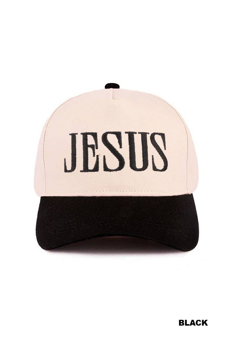 Jesus Two Tone Canvas Cotton Cap