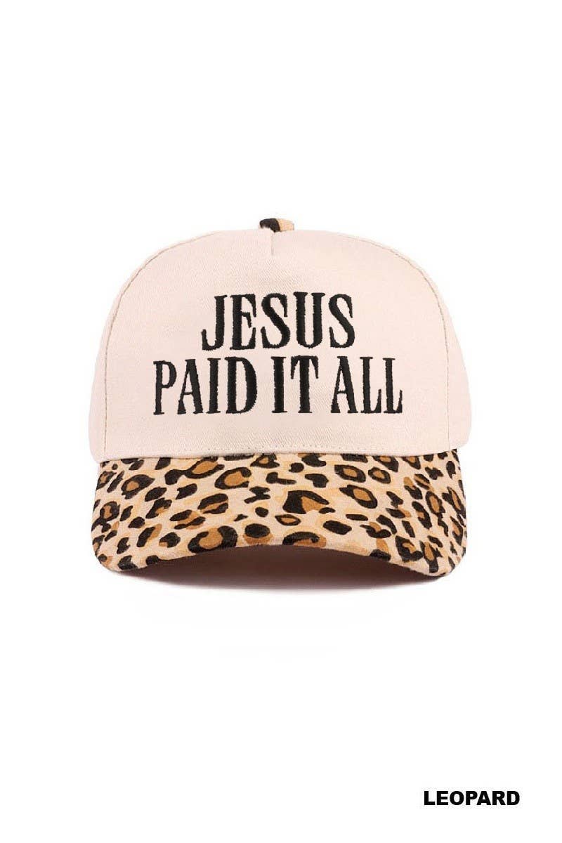 Jesus Paid It All Two Tone Cotton Hat