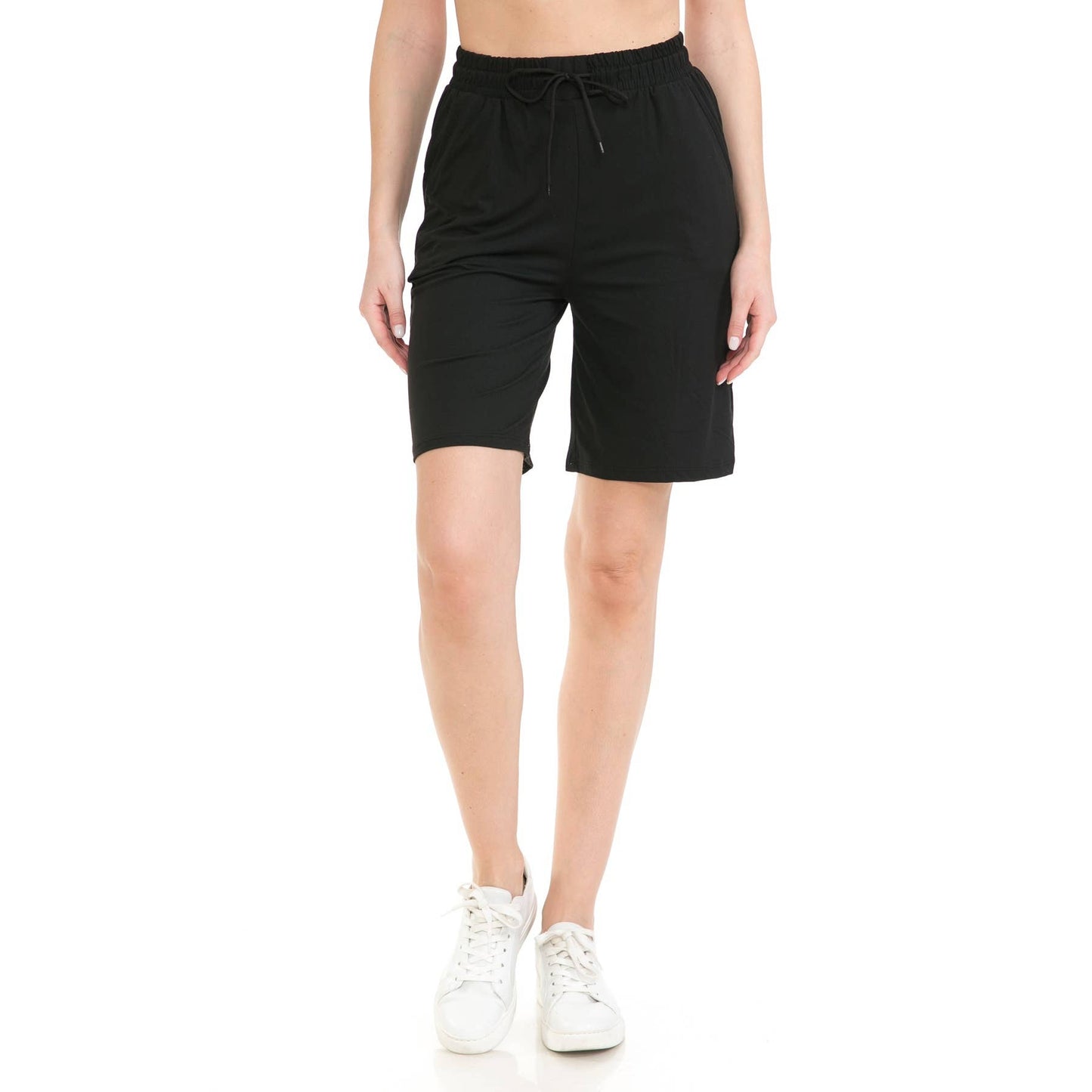 Buttery Soft Solid  Jogger Shorts with Drawstring