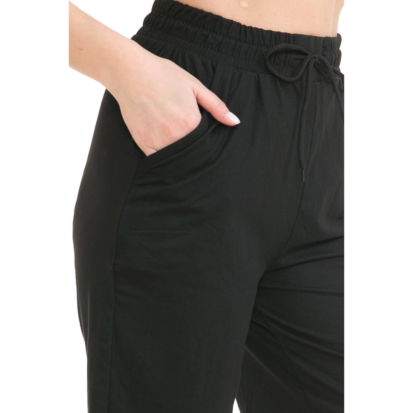 Buttery Soft Solid  Jogger Shorts with Drawstring