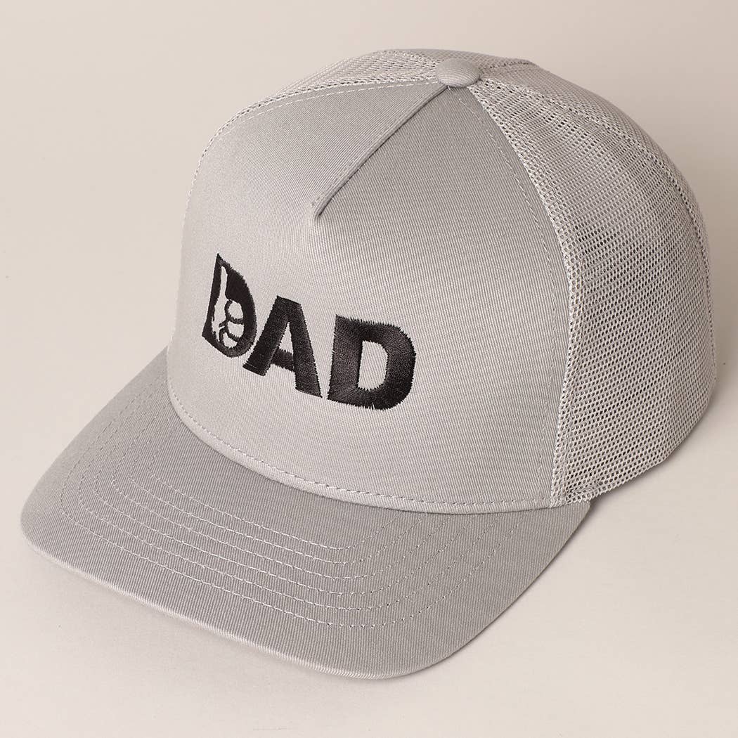 Thumbs Up Dad Father's Day Gift Mesh Back Embroidered Cap