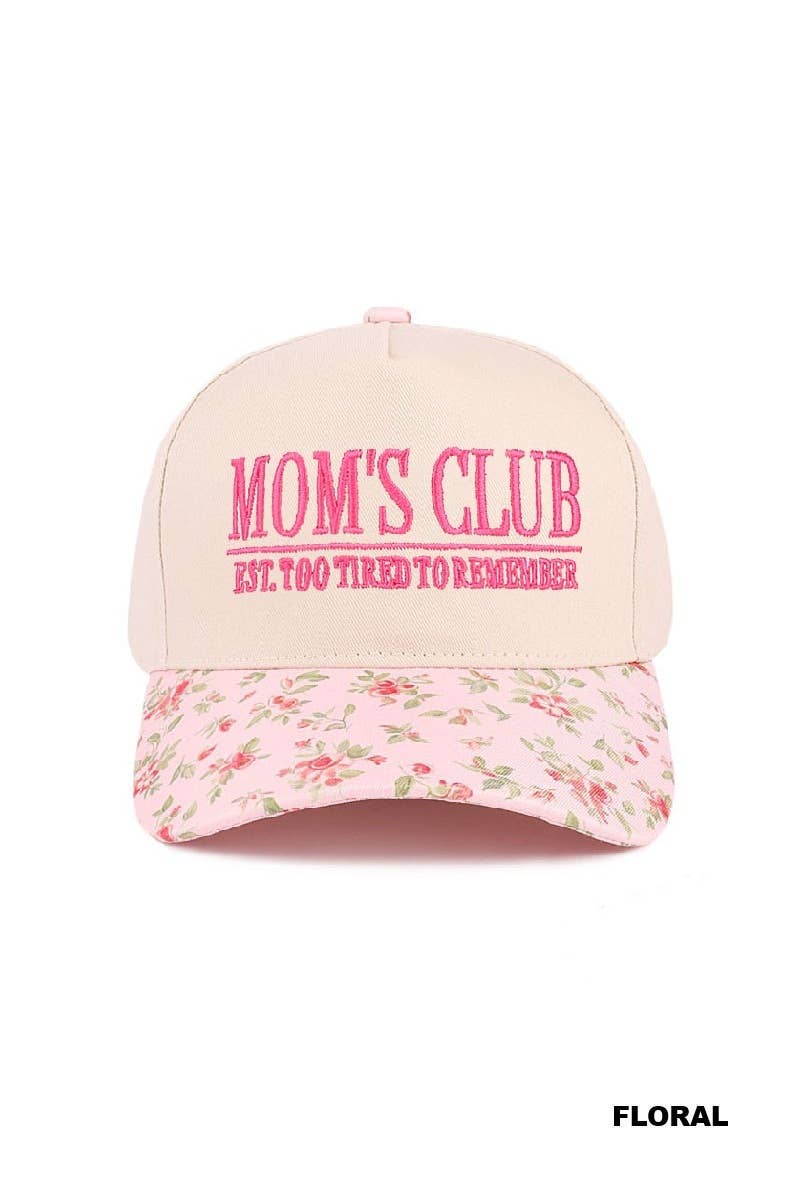 Mom's Club Two Tone Canvas Cotton Cap