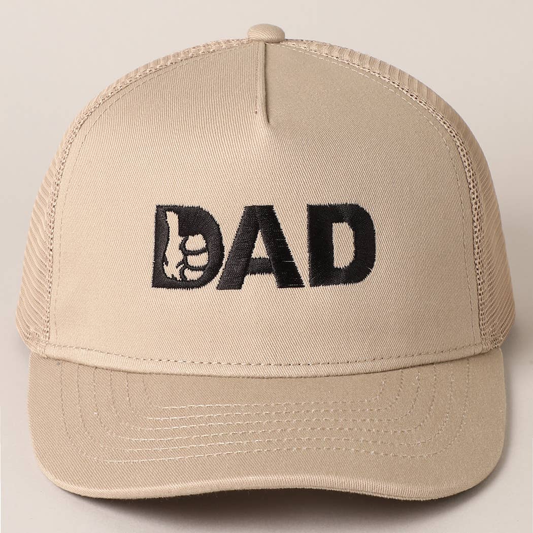 Thumbs Up Dad Father's Day Gift Mesh Back Embroidered Cap