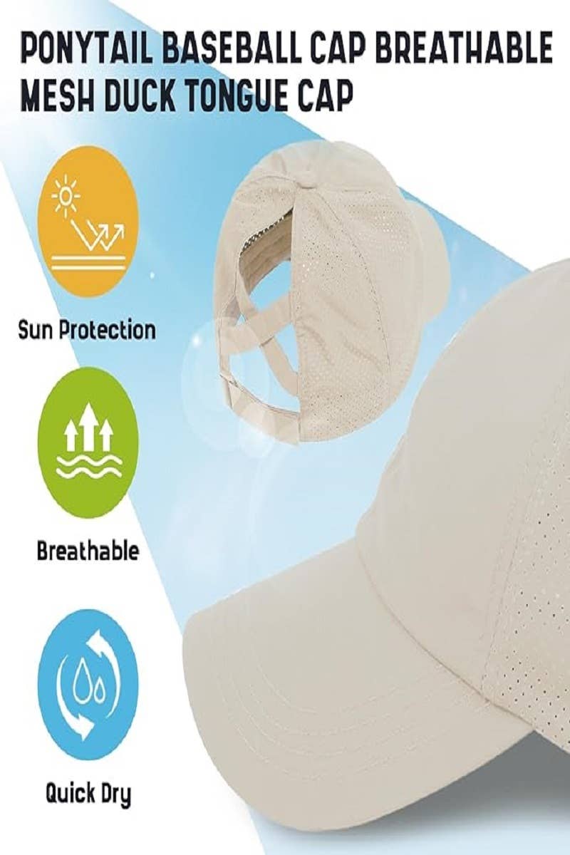 Criss Cross Ponytail Dry-fit Cap
