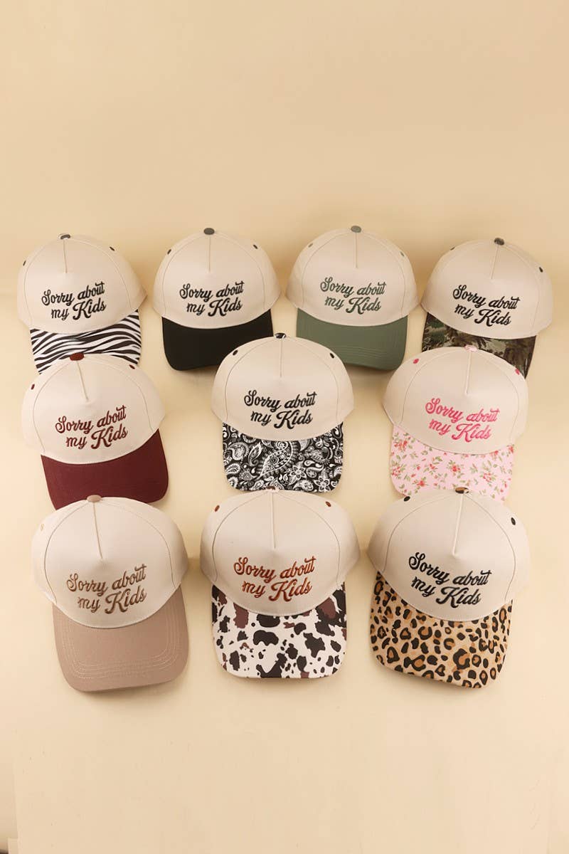 Sorry About My Kids Two Tone Snapback Hat