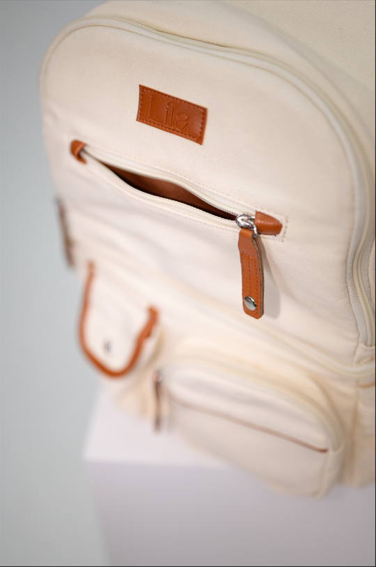 Lila Pumping & Nursing Diaper Bag in Cream