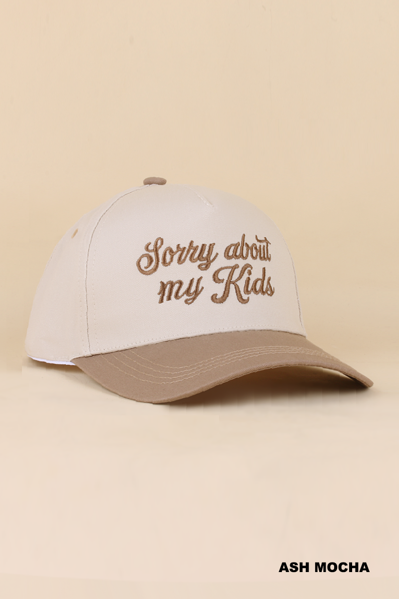 Sorry About My Kids Two Tone Snapback Hat