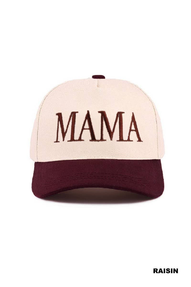 Mama Two Tone Canvas Cotton Cap