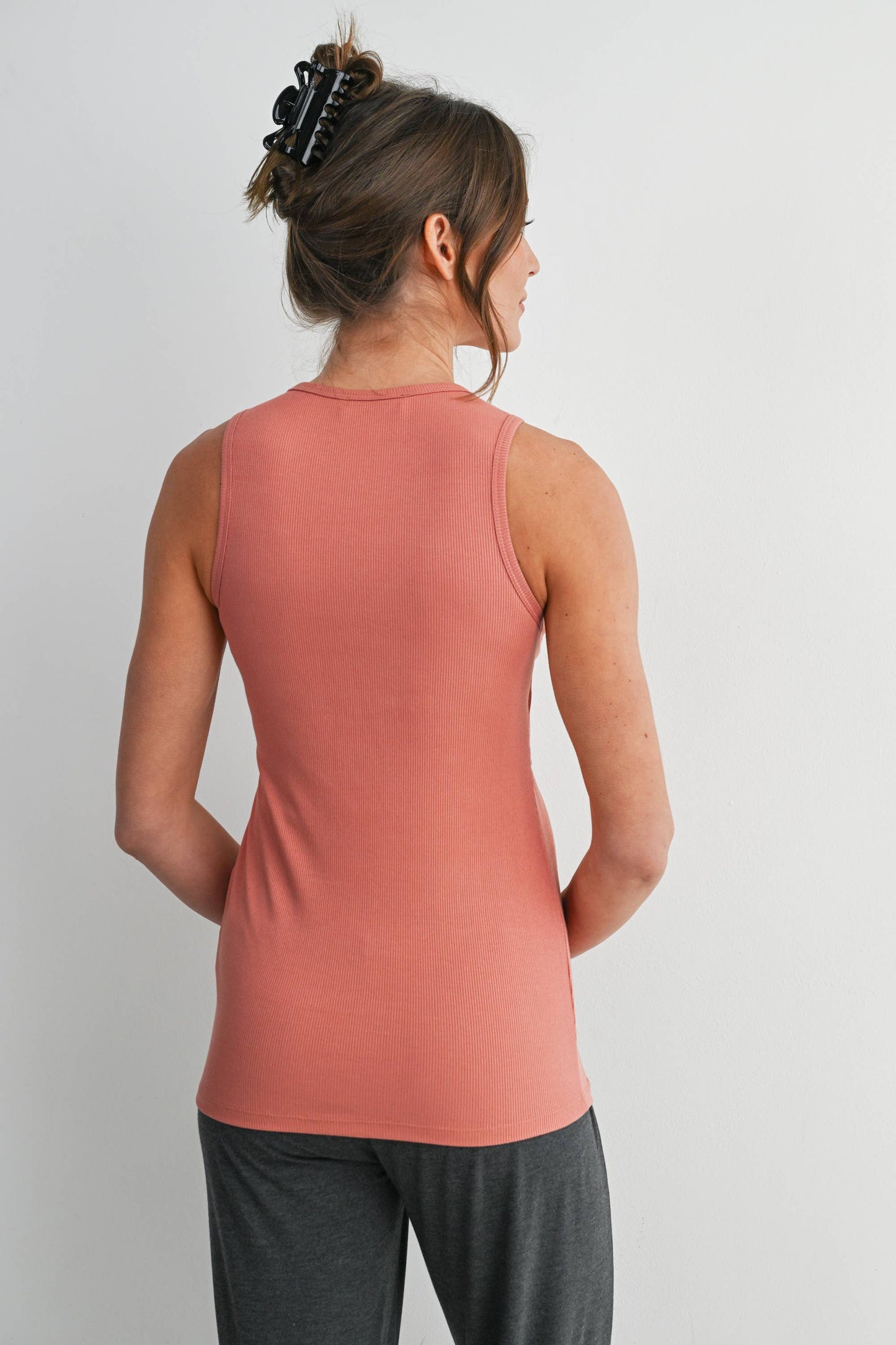 Sleeveless Maternity Nursing Double-Layer Tank Top
