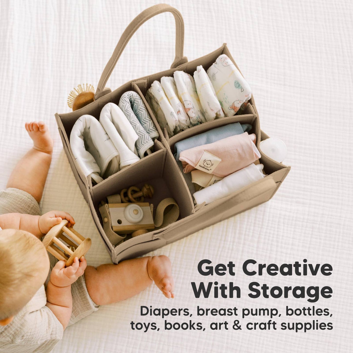 Original Baby Diaper Caddy Organizer for Nursery, Storage
