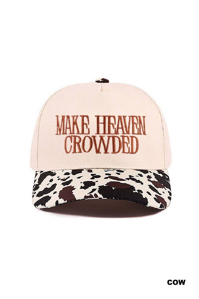 Make Heaven Crowded Two-tone Canvas Cotton Cap
