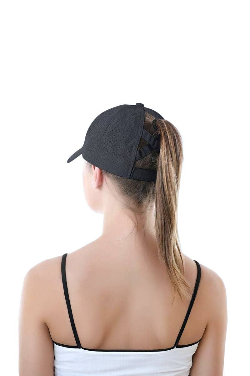Criss Cross Ponytail Dry-fit Cap