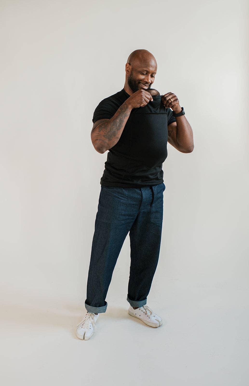 Lalabu Dad Shirt | Baby Carrier | Black