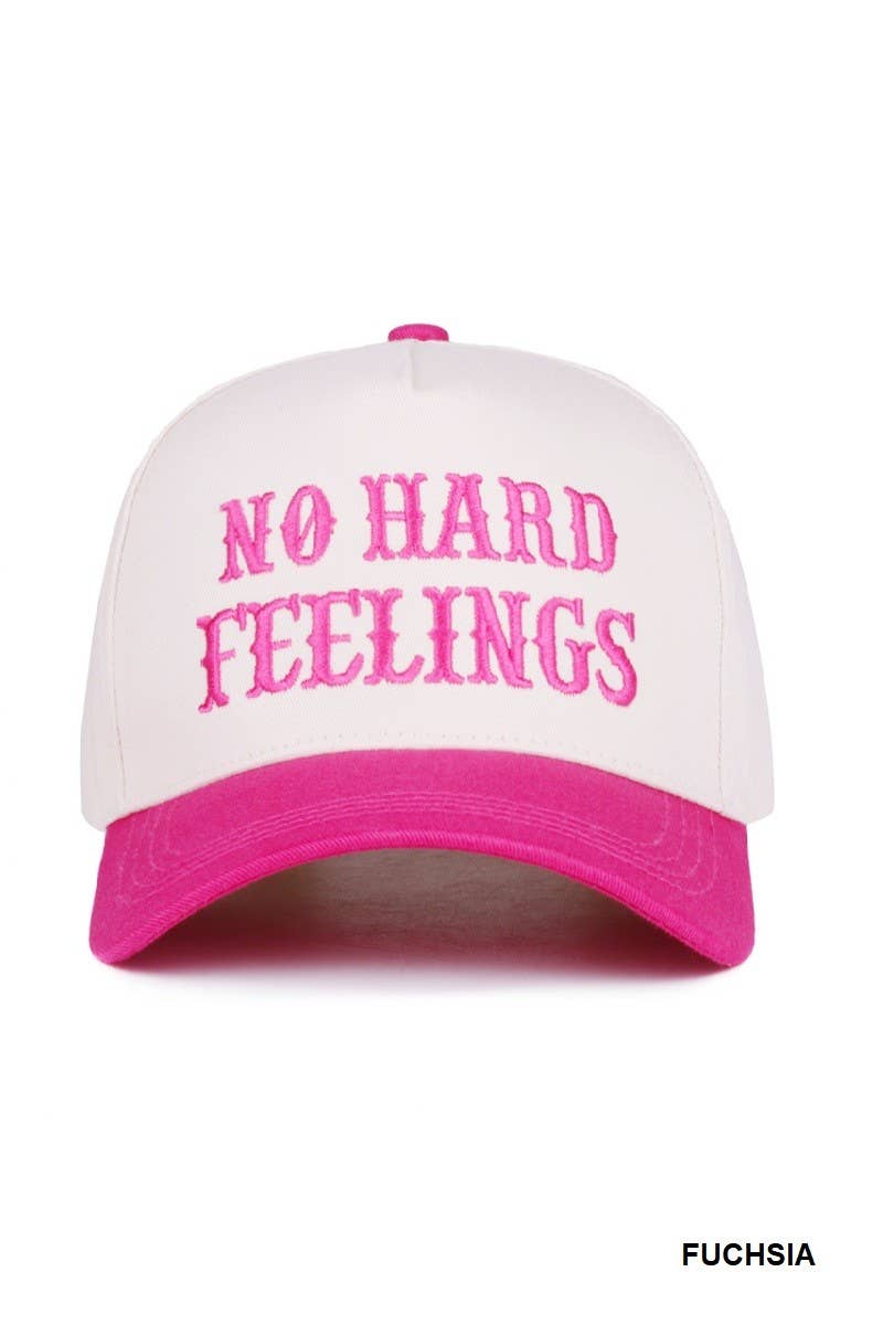No Hard Feelings Two Tone Canvas Cotton Cap