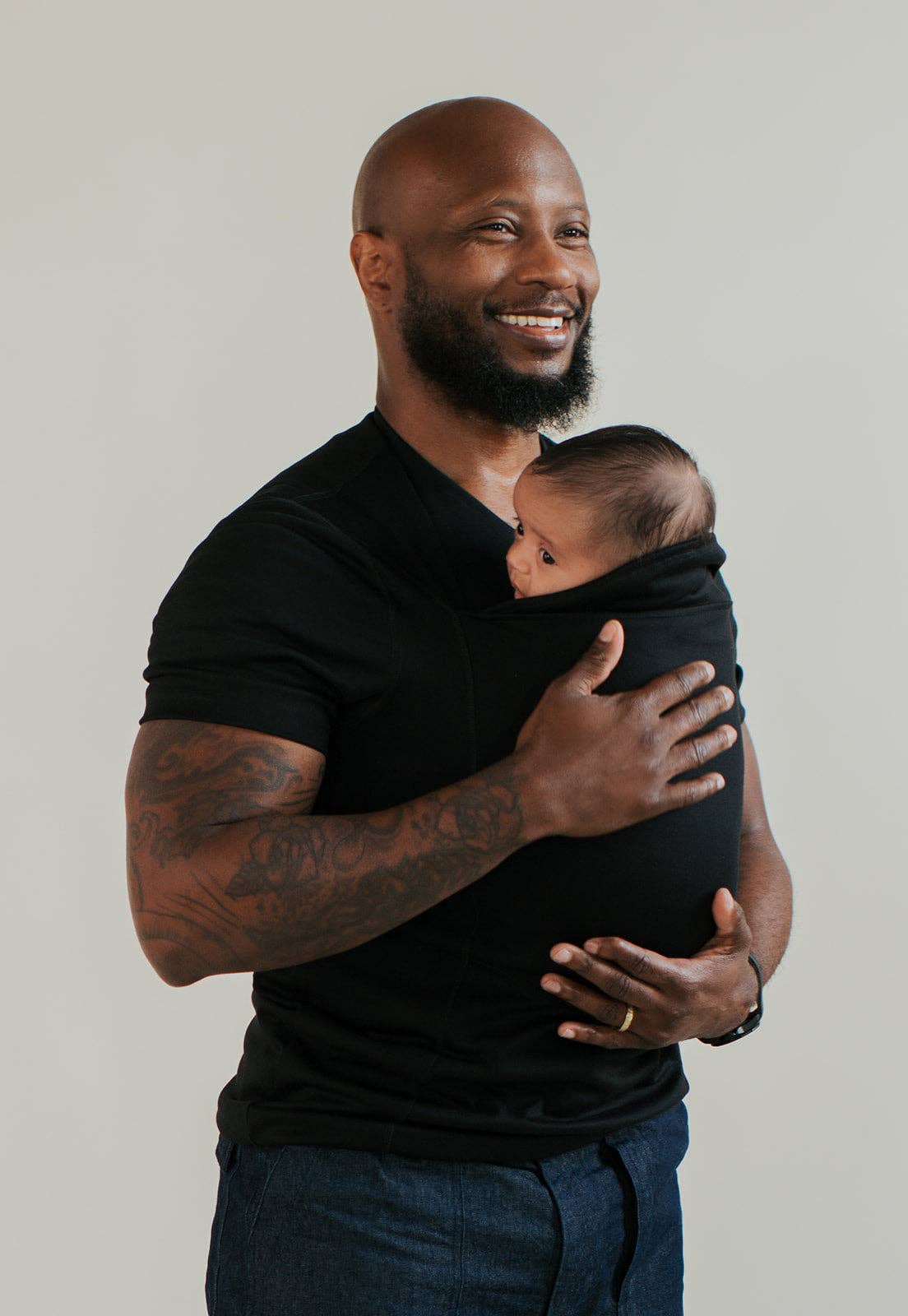 Lalabu Dad Shirt | Baby Carrier | Black